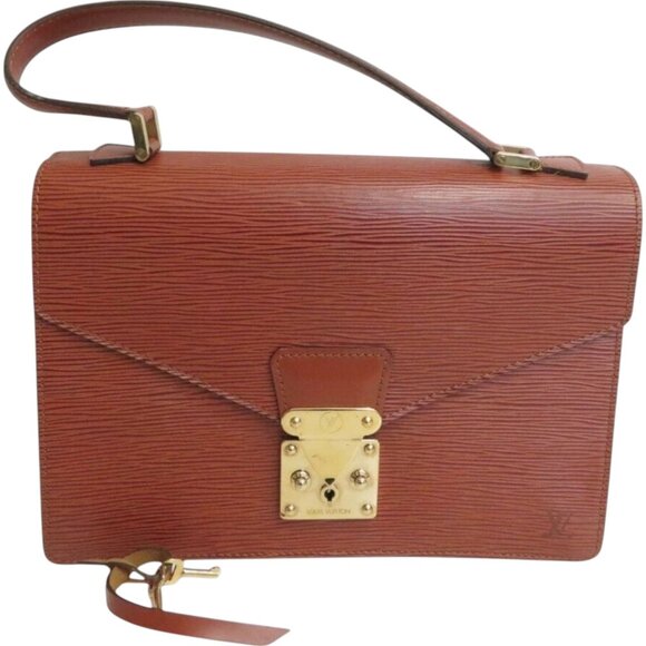 177318BR (L4) Louis Vuitton Brief Case Concorde Brown Epi Leather - Picture 2 of 14